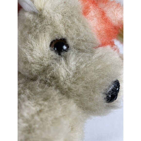 Vintage Tan Orange Plush Puppy Dog Stuffed Animal Laying Down - Picture 6 of 11